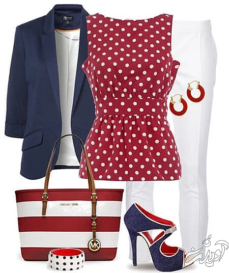 روش ست کردن با تاپ خالدار, ایده هایی برای ست کردن با تاپ خالدار, نحوه ی ست کردن با تاپ خالدار